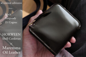 シェルコードバンとマレンマを使用したL字ファスナー財布Cram