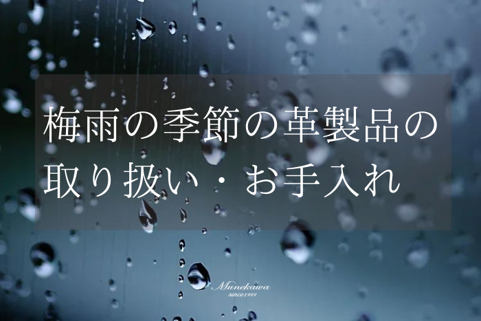 急な雨や気温の変化<br>梅雨〜夏場に気をつけたい<br>革製品の取り扱い・お手入れ方法